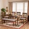 Baxton Studio Dori Grey Upholstered and Walnut Wood 6-Piece Dining Set 169-9875-10920-10520 - alternate 3